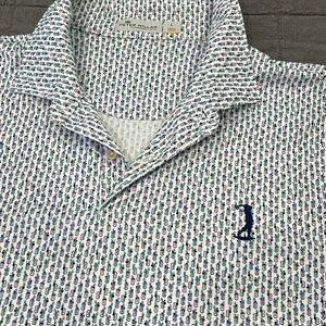 Peter Millar mint julep golf shirt L